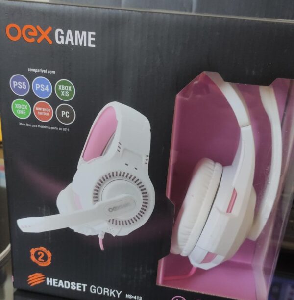 Headset Gamer Gorky P3 p/ PS4, Xbox One Rosa HS413 OEX